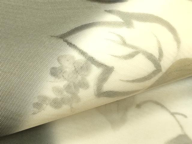 平和屋着物▽太鼓柄　京袋帯　スリーシーズン　春夏秋　手描き　葡萄蔦の葉文　金彩　正絹　逸品　CABJ1783rv