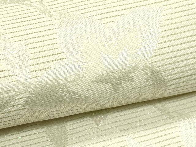 平和屋着物＊夏物　六通柄袋帯　流水桔梗文　銀糸　正絹　逸品　CABJ1784rv