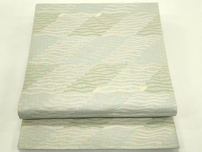 平和屋着物＊夏物　両面　六通柄袋帯　よろけ縞　市松文様　正絹　逸品　未使用　CABJ1789rv