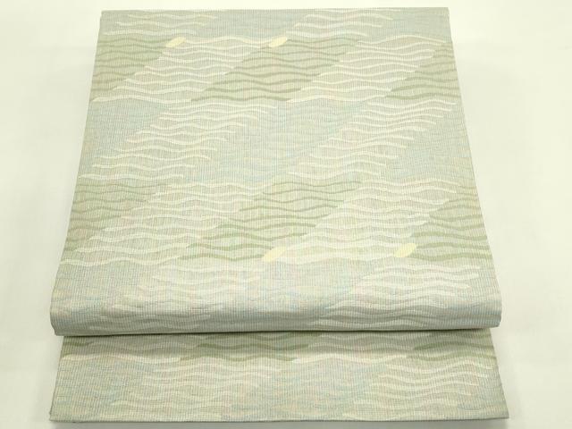 平和屋着物＊夏物　両面　六通柄袋帯　よろけ縞　市松文様　正絹　逸品　未使用　CABJ1789rv