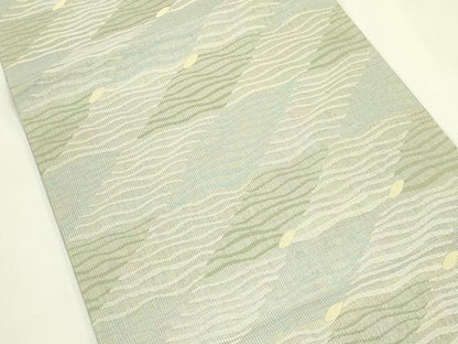 平和屋着物＊夏物　両面　六通柄袋帯　よろけ縞　市松文様　正絹　逸品　未使用　CABJ1789rv