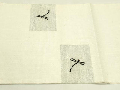平和屋着物＊夏物　太鼓柄袋帯　すくい織　トンボ　正絹　逸品　未使用　CABJ1792rv