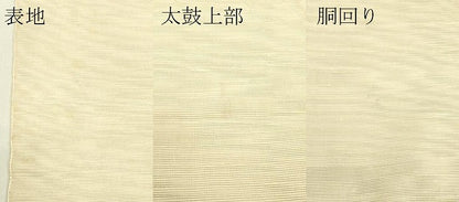 平和屋着物＊夏物　太鼓柄袋帯　すくい織　色紙重ね秋草文　銀糸　正絹　逸品　CABJ1794rv