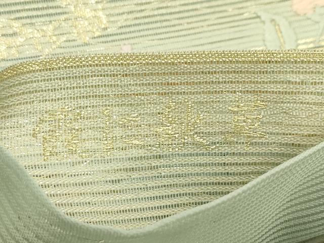 平和屋着物＊夏物　六通柄袋帯　唐織　霞に秋草　金銀糸　正絹　逸品　CABJ1798rv