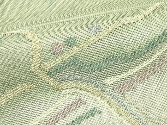 平和屋着物＊夏物　太鼓柄袋帯　抽象文　金銀糸　正絹　逸品　CABJ1799rv