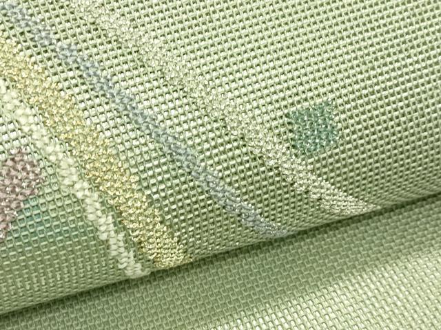 平和屋着物＊夏物　太鼓柄袋帯　抽象文　金銀糸　正絹　逸品　CABJ1799rv