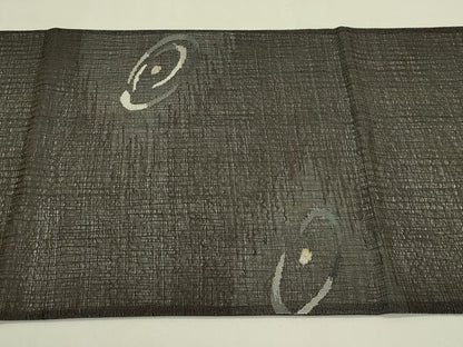 平和屋着物▽太鼓柄袋帯　スリーシーズン　春夏秋　すくい織　丸文　金銀糸　正絹　逸品　CABJ1800rv