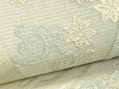 平和屋着物＊夏物　六通柄袋帯　立波楓文　銀糸　正絹　逸品　CABJ1801rv