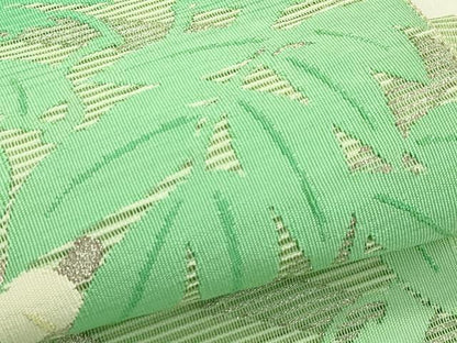 平和屋着物＊夏物　太鼓柄袋帯　絽綴れ　藤花房　銀糸　正絹　逸品　CABJ1802rv