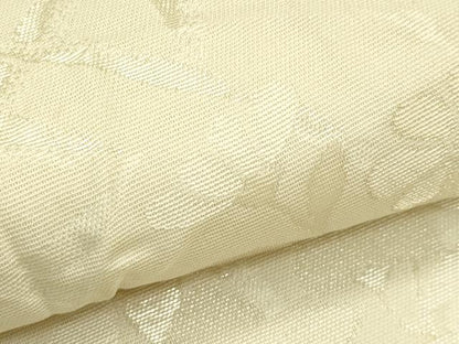 平和屋着物＊夏物　六通柄袋帯　秋草文　銀糸　正絹　逸品　CABJ1806rv