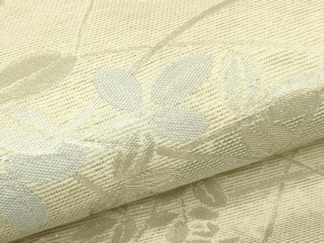 平和屋着物＊夏物　六通柄袋帯　萩　銀糸　正絹　逸品　CABJ1808rv