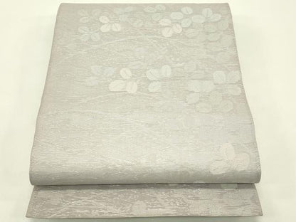 平和屋着物＊夏物　六通柄袋帯　萩　銀糸　正絹　逸品　CABJ1809rv