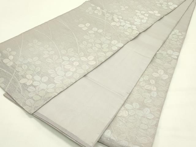 平和屋着物＊夏物　六通柄袋帯　萩　銀糸　正絹　逸品　CABJ1809rv