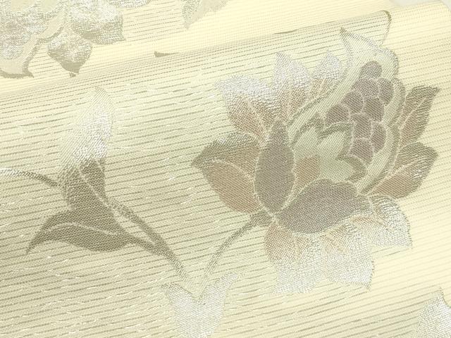 平和屋着物＊夏物　六通柄袋帯　更紗唐草文　銀糸　正絹　逸品　CABJ1814rv
