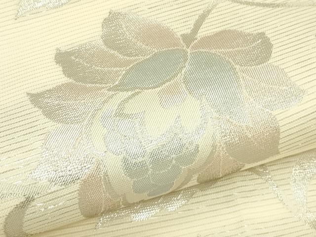 平和屋着物＊夏物　六通柄袋帯　更紗唐草文　銀糸　正絹　逸品　CABJ1814rv