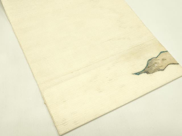 平和屋着物＊夏物　太鼓柄袋帯　すくい織　紬地　道長文様　金銀糸　正絹　逸品　CABJ1816rv