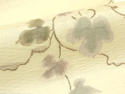 平和屋着物＊夏物　太鼓柄袋帯　すくい織　蔦の葉文　正絹　逸品　CABJ1819rv