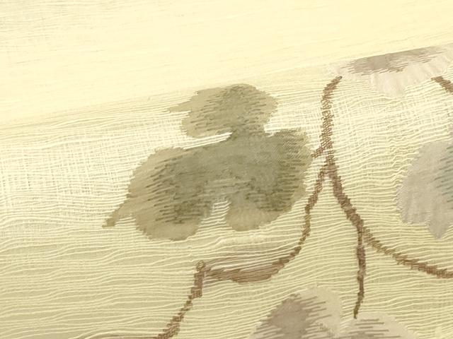 平和屋着物＊夏物　太鼓柄袋帯　すくい織　蔦の葉文　正絹　逸品　CABJ1819rv