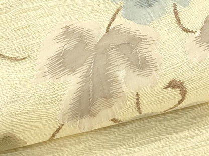 平和屋着物＊夏物　太鼓柄袋帯　すくい織　蔦の葉文　正絹　逸品　CABJ1819rv