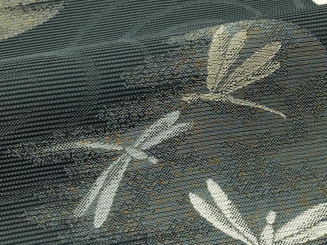平和屋着物＊夏物　六通柄袋帯　トンボ　金糸　正絹　逸品　CABJ1821rv