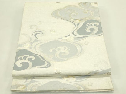 平和屋着物＊夏物　六通柄袋帯　立波文　金銀糸　正絹　逸品　CABJ1824rv