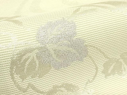 平和屋着物＊夏物　六通柄袋帯　流水籬蔦の葉文　涼　銀糸　正絹　逸品　CABJ1825rv