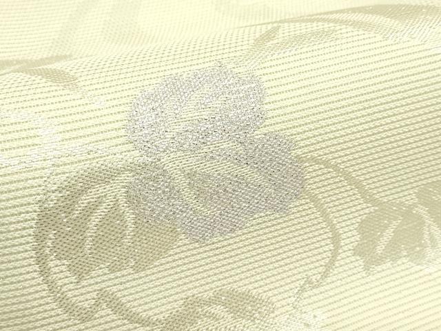 平和屋着物＊夏物　六通柄袋帯　流水籬蔦の葉文　涼　銀糸　正絹　逸品　CABJ1825rv