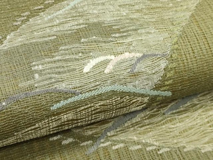 平和屋着物＊夏物　太鼓柄袋帯　すくい織　千鳥　正絹　逸品　未使用　CABJ1835rv