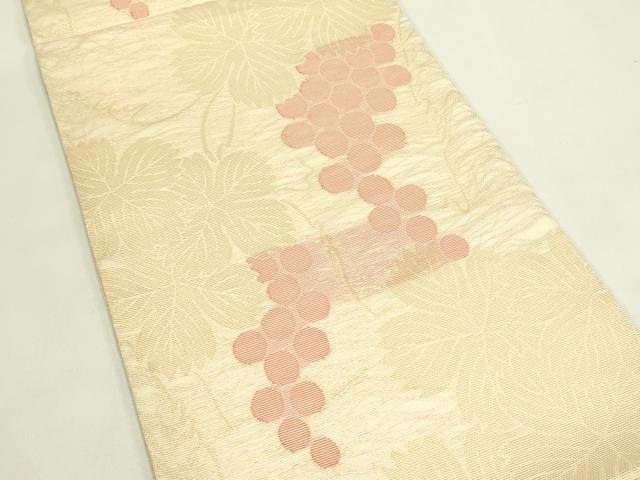 平和屋着物＊夏物　全通柄　本袋帯　葡萄蔦の葉文　金糸　正絹　逸品　CABJ1837rv