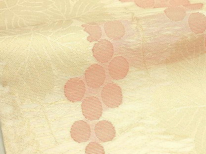 平和屋着物＊夏物　全通柄　本袋帯　葡萄蔦の葉文　金糸　正絹　逸品　CABJ1837rv