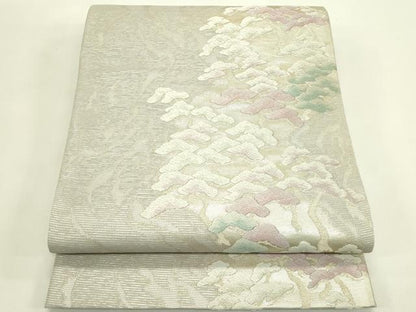 平和屋着物＊夏物　六通柄袋帯　唐織　松　竜田川　金銀糸　正絹　逸品　CABJ1838rv