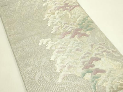 平和屋着物＊夏物　六通柄袋帯　唐織　松　竜田川　金銀糸　正絹　逸品　CABJ1838rv
