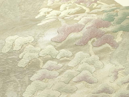 平和屋着物＊夏物　六通柄袋帯　唐織　松　竜田川　金銀糸　正絹　逸品　CABJ1838rv