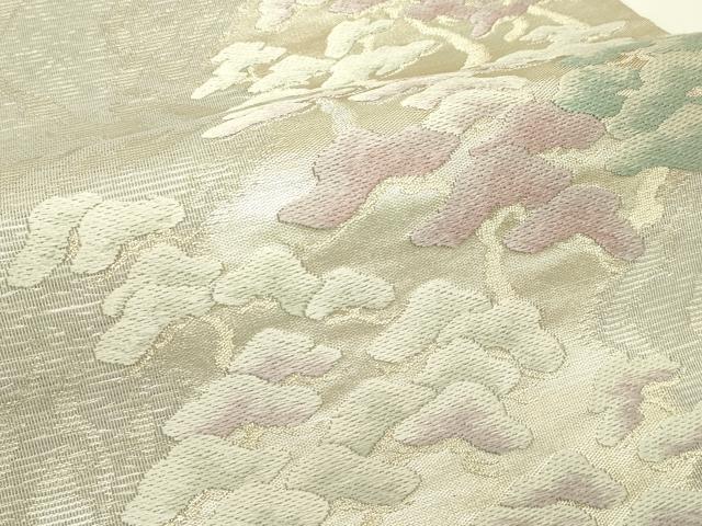 平和屋着物＊夏物　六通柄袋帯　唐織　松　竜田川　金銀糸　正絹　逸品　CABJ1838rv