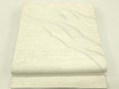 平和屋着物＊夏物　太鼓柄袋帯　櫛織　雲重ね文　銀糸　正絹　逸品　CABJ1854rv