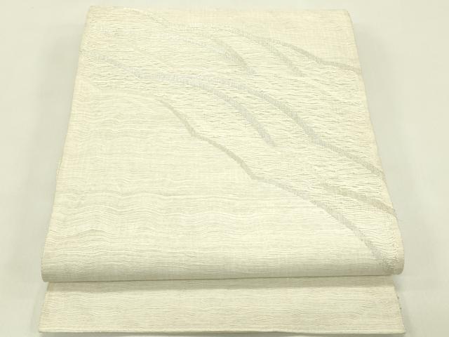 平和屋着物＊夏物　太鼓柄袋帯　櫛織　雲重ね文　銀糸　正絹　逸品　CABJ1854rv