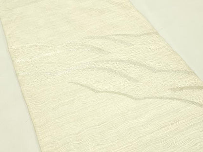 平和屋着物＊夏物　太鼓柄袋帯　櫛織　雲重ね文　銀糸　正絹　逸品　CABJ1854rv
