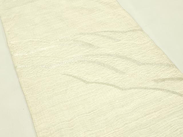 平和屋着物＊夏物　太鼓柄袋帯　櫛織　雲重ね文　銀糸　正絹　逸品　CABJ1854rv