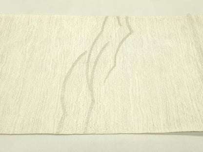 平和屋着物＊夏物　太鼓柄袋帯　櫛織　雲重ね文　銀糸　正絹　逸品　CABJ1854rv