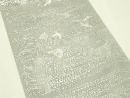 平和屋着物＊夏物　六通柄　本袋帯　籬文様　銀糸　正絹　逸品　CABJ1855rv
