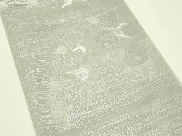 平和屋着物＊夏物　六通柄　本袋帯　籬文様　銀糸　正絹　逸品　CABJ1855rv