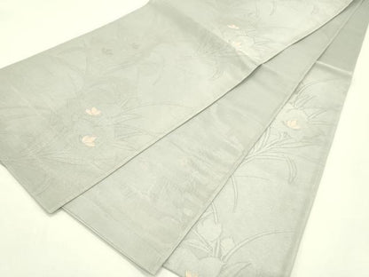 平和屋着物＊夏物　六通柄袋帯　桔梗　銀糸　正絹　逸品　未使用　CABJ1856rv