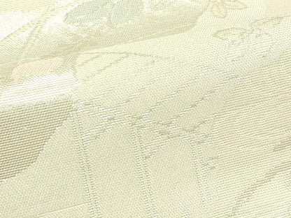 平和屋着物＊夏物　六通柄袋帯　秋草風景文　銀糸　正絹　逸品　未使用　CABJ1857rv