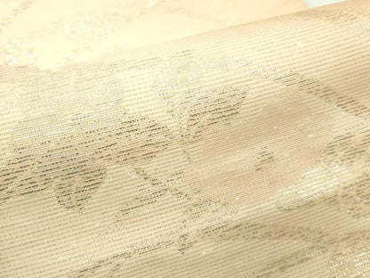 平和屋着物＊夏物　六通柄袋帯　草花文　正絹　逸品　CABJ1858rv
