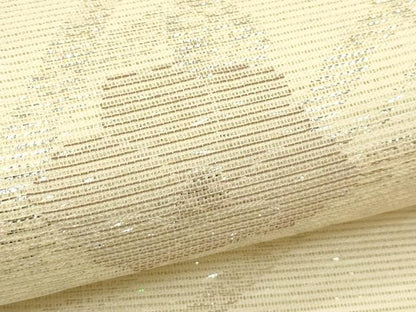 平和屋着物＊夏物　六通柄袋帯　草花文　正絹　逸品　CABJ1858rv