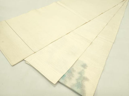 平和屋着物＊夏物　太鼓柄袋帯　絽綴れ　霞文　銀糸　正絹　逸品　CABJ1860rv