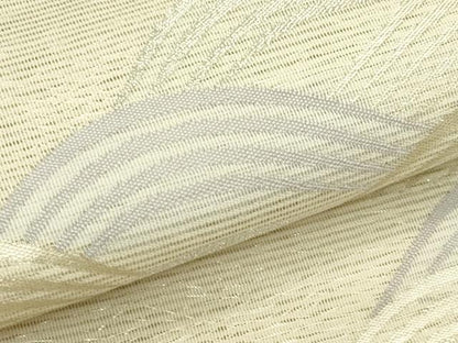 平和屋着物＊夏物　六通柄袋帯　立波文　銀糸　正絹　逸品　CABJ1861rv