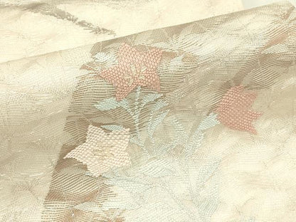 平和屋着物＊夏物　六通柄袋帯　桔梗　銀糸　正絹　逸品　CABJ1863rv