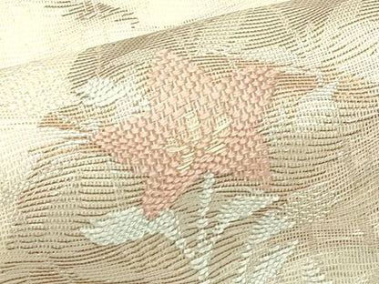 平和屋着物＊夏物　六通柄袋帯　桔梗　銀糸　正絹　逸品　CABJ1863rv