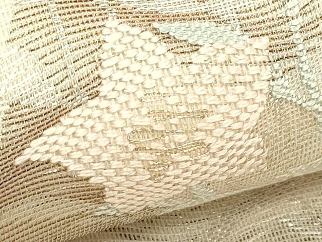 平和屋着物＊夏物　六通柄袋帯　桔梗　銀糸　正絹　逸品　CABJ1863rv